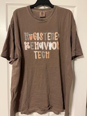 ABA/RBT Comfort Colors Brown "Registered Behavior Tech" Graphic Tee